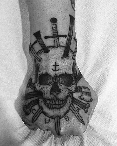 Tattoos - arm skull - 127114